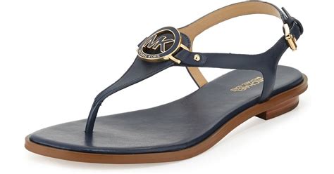 michael kors bale top stitch leather sandals|Michael Kors high end sandals.